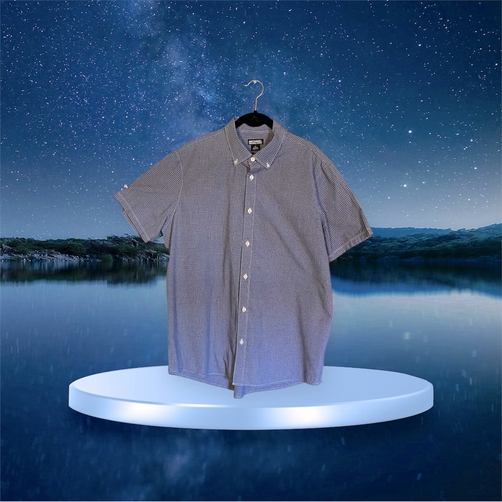 Michael Kors light blue short sleeve shirt